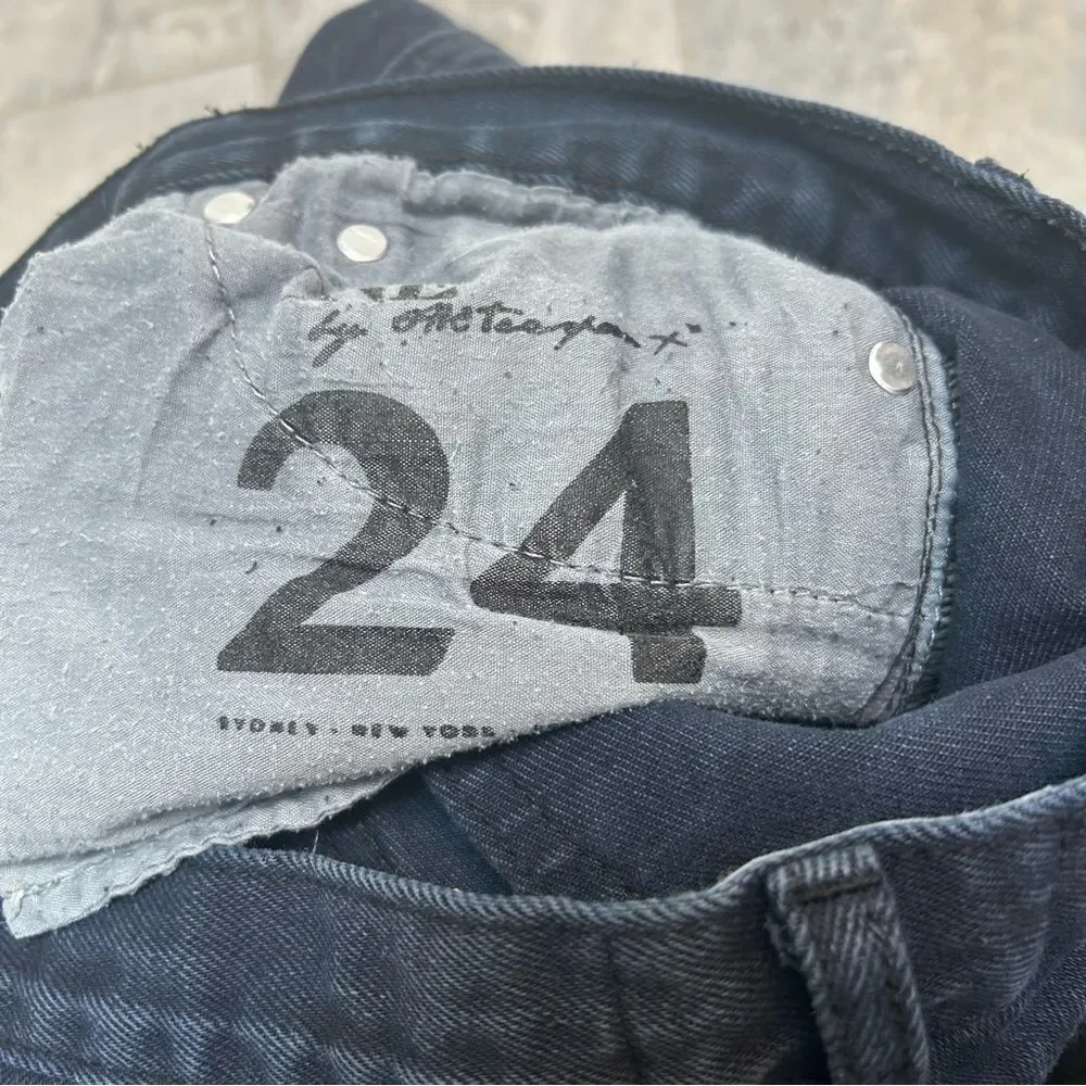 One Teaspoon‎ Awesome Baggies Low Waist Medium Rise Distressed Dark Wash 24